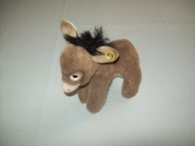 Steiff-kleiner Esel,mit Knopf im Ohr,aber ohne Fahne