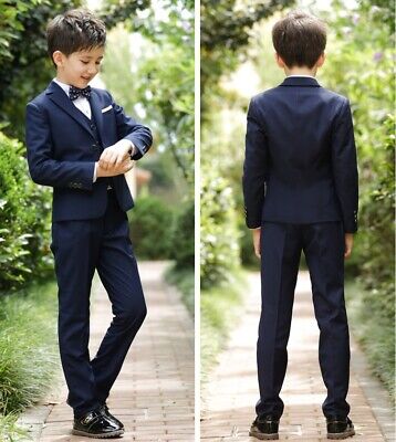 5 Pcs Set High Quality Boys Formal Dress Children Suit Kids Fancy Tuxedo ZG9