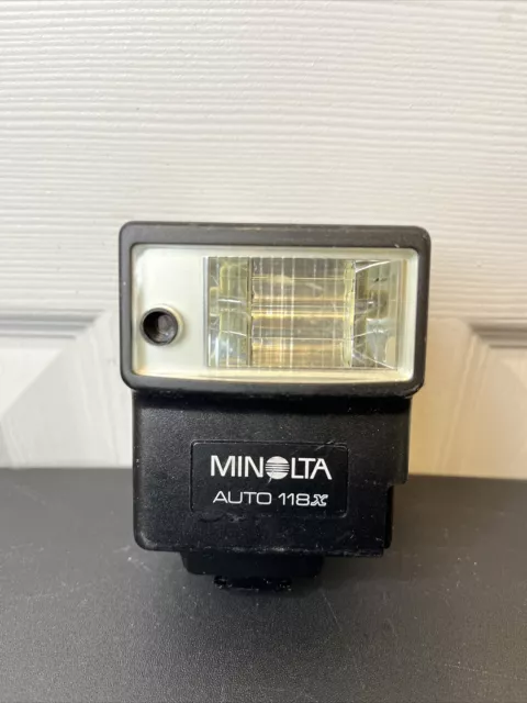 Vintage Minolta Auto 118X Flash NO Soft Case Made In Japan