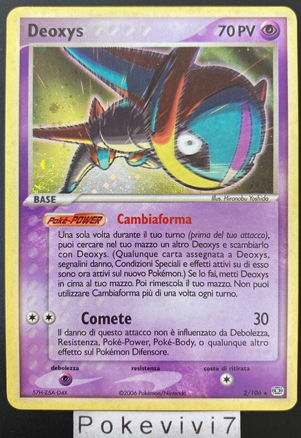 Carte Pokemon DEOXYS 2/106 HOLO Bloc EX Italien ITA