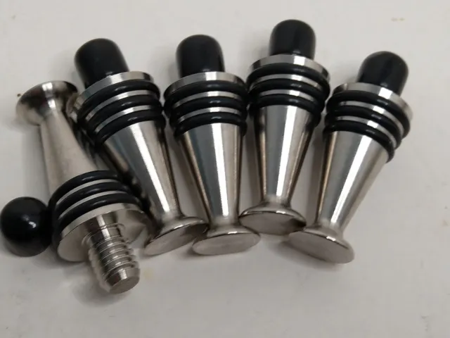 Lot Of 5 Stainless Steel Whiskey Wine  Stopper Wood Lathe Fast Woodturning