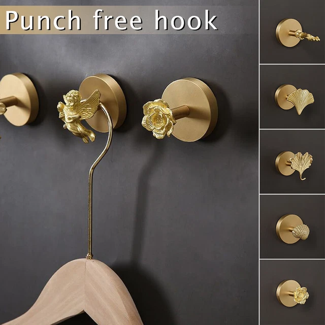 Nordic Retro Brass Animal Design Coat Hook Porch Wall Hanging Home Decor NEW