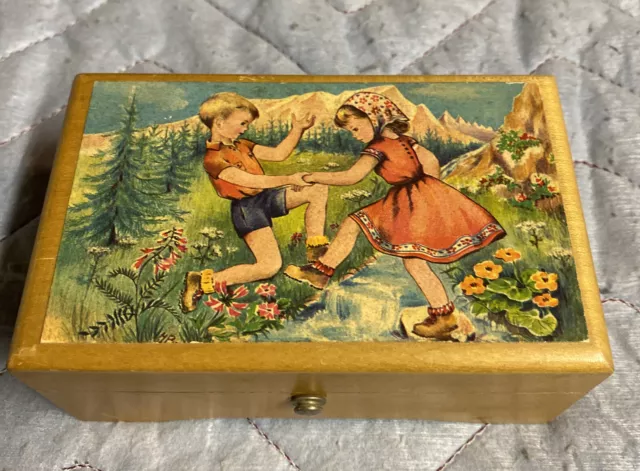 VINTAGE SWISS THORENS PRE REUGE MUSIC BOX - 2 SONG - Parade of Wooden Soldiers +