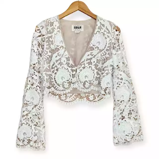 Stone Cold Fox Charlie Blouse White Lace Bolero Festival Size 1 XS Small