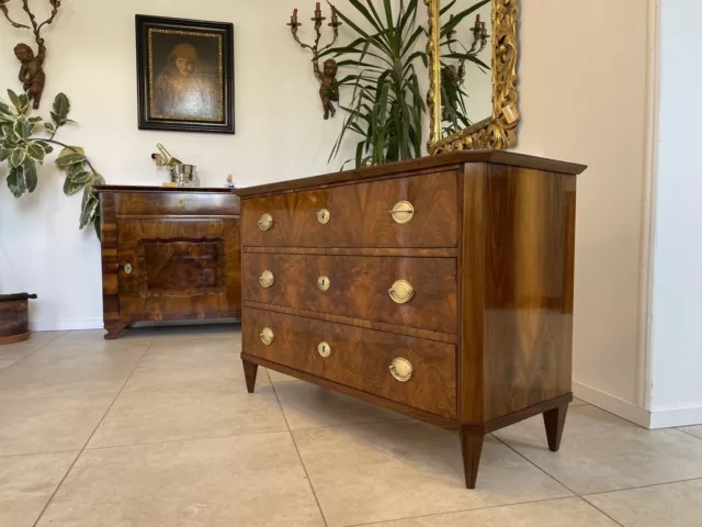 Restaurierte Biedermeier Kommode Nussholz A4266