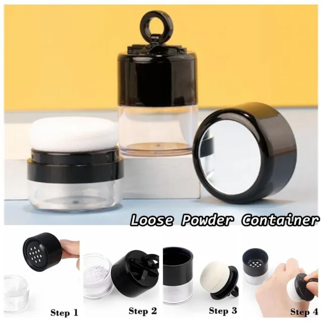 Frienda 30 ml Empty Loose Powder Container Bamboo Cosmetic Make-up Loose  Powder Box Case Holder with Sifter Lids and Powder Puff