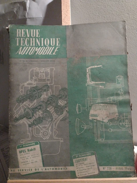 Revue Technique Automobile RTA (1965)  Nr 228 Opel Kadett / Citroen 2 Cv
