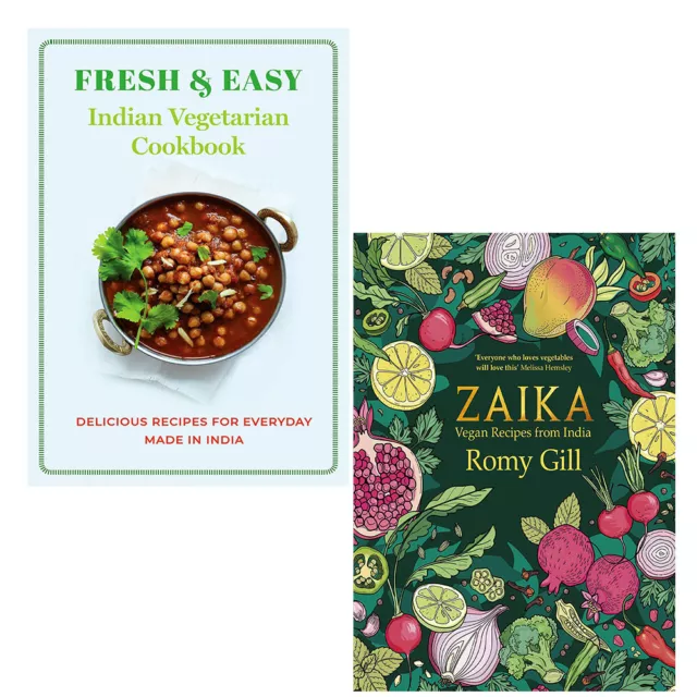 Zaika: Vegan recipes, Fresh & Easy Indian Vegetarian 2 Books Collection Set NEW