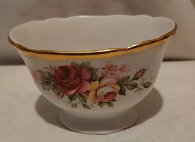 James Kent Staffordshire Old Foley  Sugar Bowl  Garland Rose