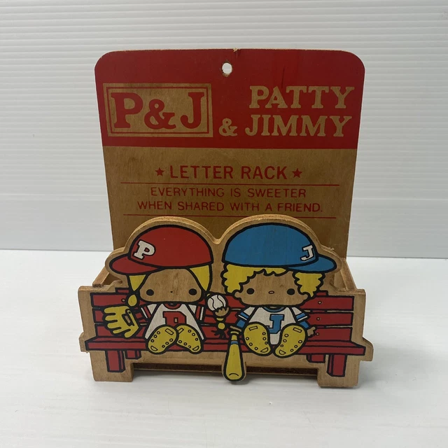 SANRIO PATTY & Jimmy Letter Rack Japan Vintage 1976 P&J Wood Storage ...