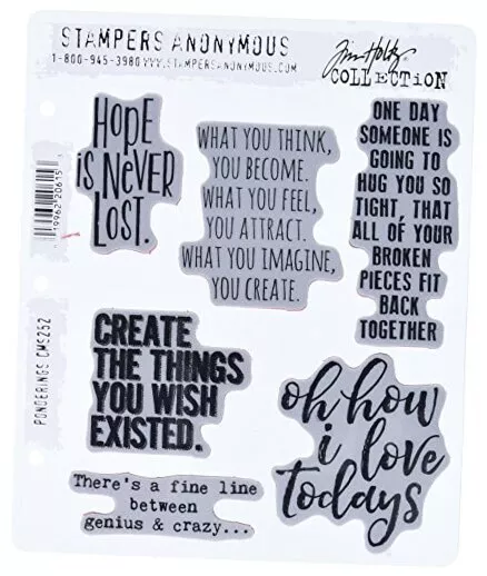 Tim Holtz Cling Stamps 7"X8.5", Ponderings