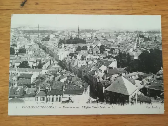 CPA Antique - Photo - Chalons On Marl - Panorama to The the Church St Louis 1918