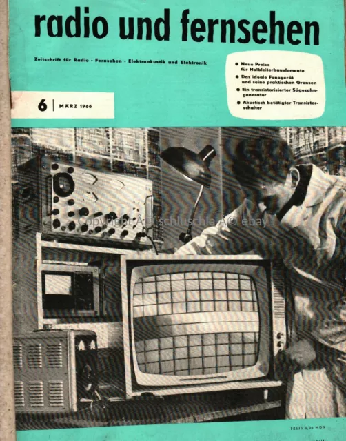 radio und fernsehen Heft 6 März 1966  DDR