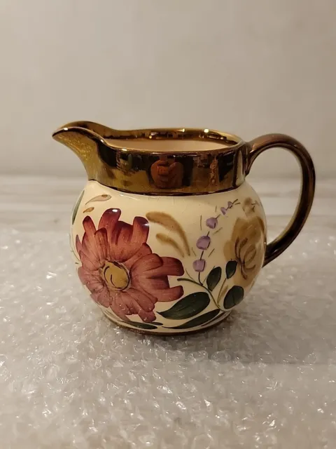 Harvest Ware Wade England Lusterware Creamer Small Pitcher Floral