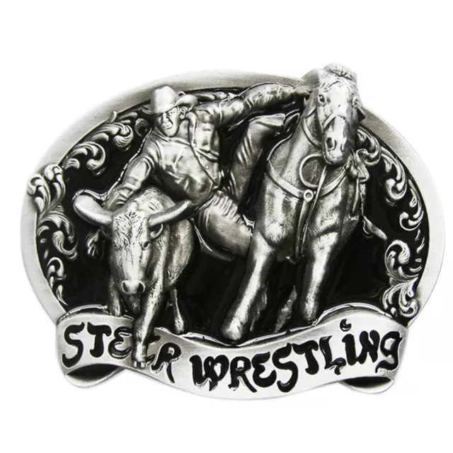 Fibbia Cintura Steer Wrestling II Rodeo Cowboy Western Cavallo Cavaliere Equitazione