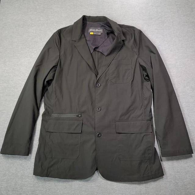 EDDIE BAUER TRAVEX Voyager 2.0 Travel Blazer Mens 48 Tall Gray Stretch 3 Button 44.99 PicClick
