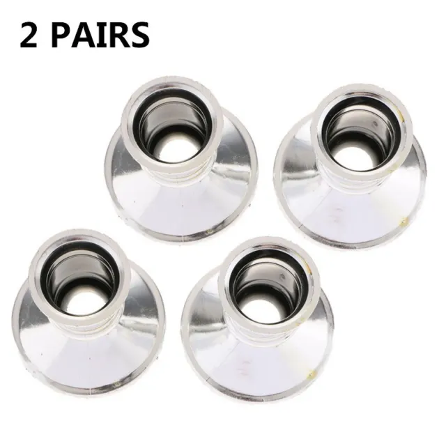 4pcs Silver Candlestick Holders Classic Design Fits Standard Taper Candles