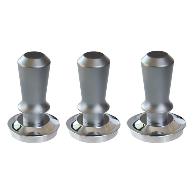 MiiCoffee Tamper Expresso 58,5mm - Niveau Intégré - Base Ondulée Acier Inox - Profondeur Réglable