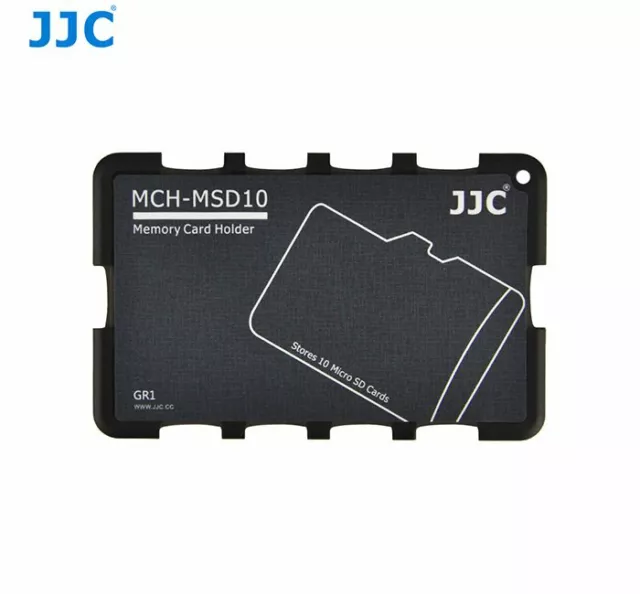 JJC MCH-MSD10GR Speicherkarten Organizer Kreditkartengröße für 10 MicroSD Karten
