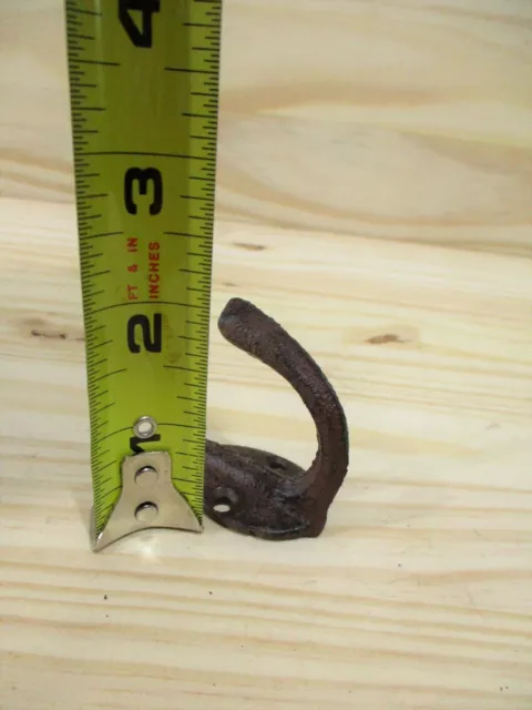 25 Small Rustic Coat Hooks Cast Iron Wall Mount Hat Hook Towel Cap Dog Leash Key 8