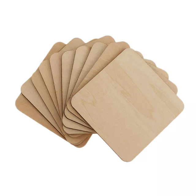 80 PIEZAS HÁGALO USTED MISMO Artesanía Madera Chip Discos de madera natural Personalidad