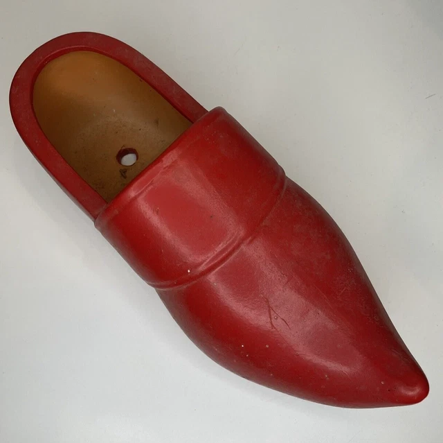 Planteur / jardinière / bouquetière sabot rouge en terre cuite