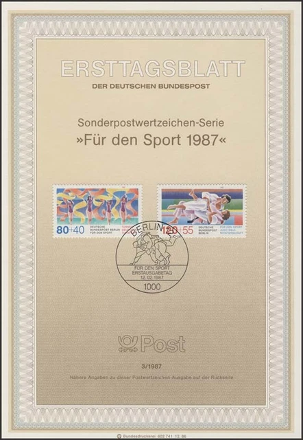 ETB 03/1987 Sport, Turnfest, Gymnastik, Judo