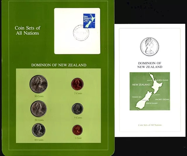 1980-1981 Coin Sets of All Nations Dominion of New Zealand 6 Coins Franklin Mint