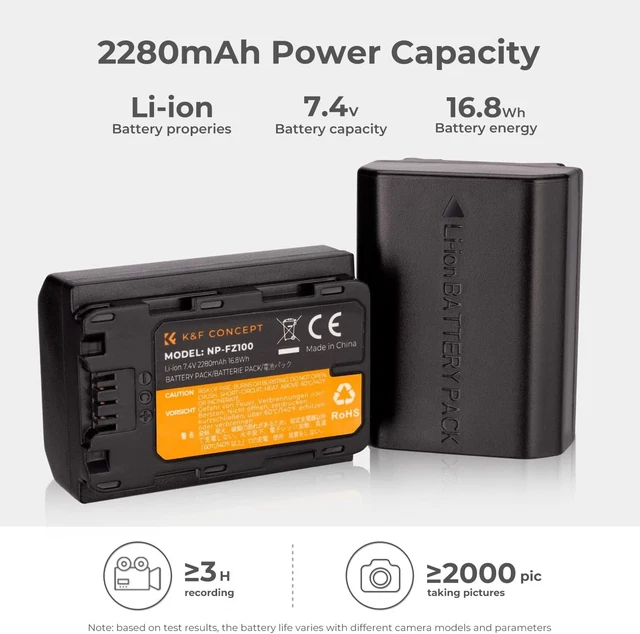 NP-FZ100 NPFZ100 Battery Charger, Hisewen Dual USB Charger Compatible With Sony Alpha A7 III, A6600, A7C, A7C II, A7CR, A7 IV, A7R III, A7R IV, A7R V, A7S III, A9, A9 II - View #9