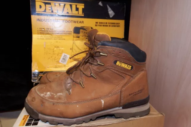 DEWALT HYDROGEN TAN Leather Steel toe safety work boots UK 11 45