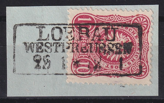65025) LOEBAU WESTPREUSSEN nachverwendeter Stempel