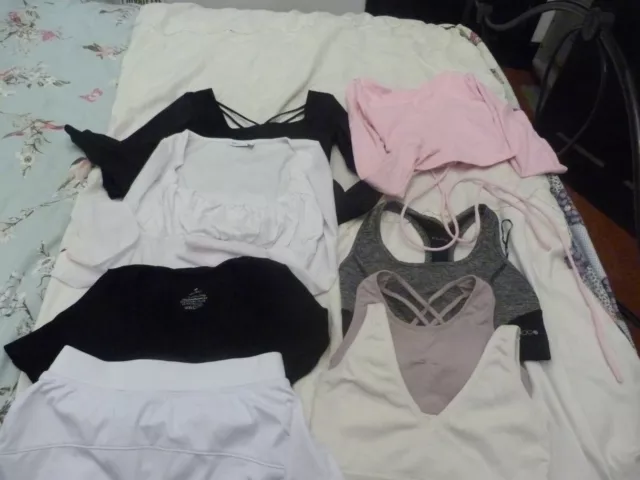 JOB LOT/BUNDLE OF 5 WOMENS SMALL/UK 8 /10 TOPS (Crop/strappy