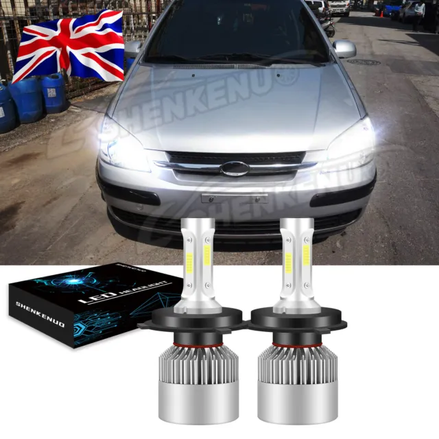 FOR HYUNDAI GETZ 2002-2011 Headlight 2x H4 Car LED Bulbs PURE WHITE 6000k 12v uk