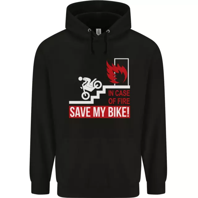 Emergency Motorbike Biker Motorcycle Mens 80% Cotton Hoodie