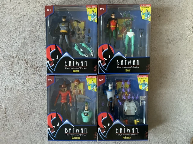 MCFARLANE BATMAN ANIMATED Series Figures Batman, Robin, Scarecrow, Mr