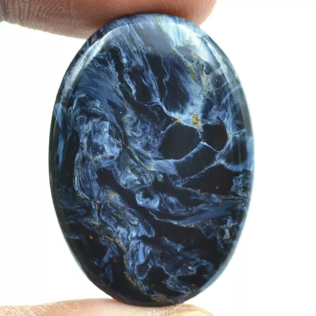 Cts. 36.30 Natural Chatoyant Blue Pietersite Cab Oval Cabochon Loose Gemstones