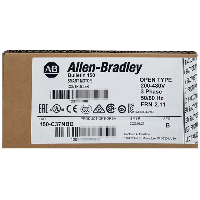 Allen-Bradley 150-C37NBD Industrial Control System 16A Soft Starter 150-C37NBD