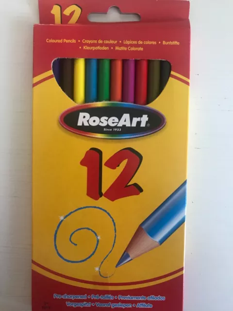 Rose Art Color Pencils 12-Count Assorted Colors Packaging May Vary (DFB59)