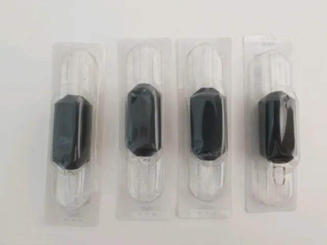 Tubo plano desechable de 30 mm negro silicona suave agarre plástico 4 piezas