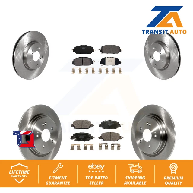 Front Rear Disc Brake Rotors And Ceramic Pads Kit For Honda CR-V