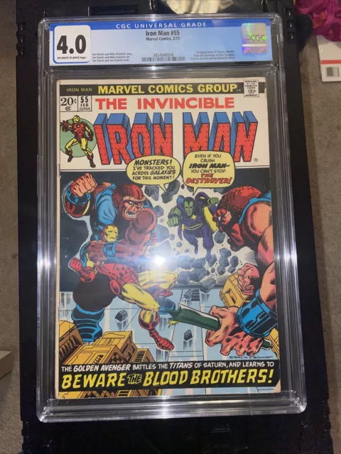 Iron Man #55 CGC 4.0 1st appearance of Thanos and Drax