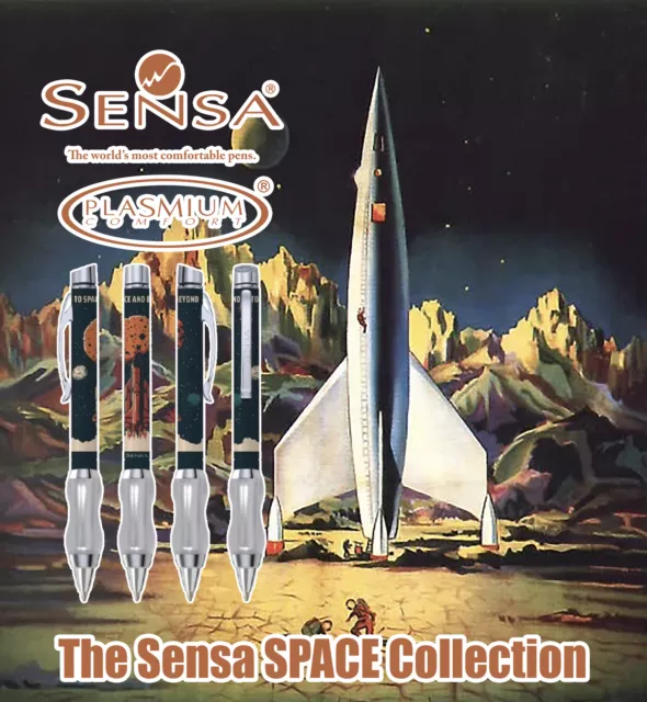 Sensa Space Ballpoint Pen in Space Rockets - Limited Edition - NEW in Box