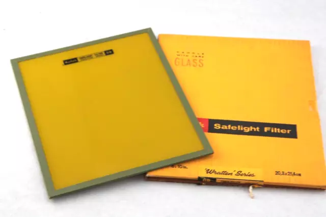 Filtro de luz de seguridad para cuarto oscuro Kodak Wratten OB - 8""x10"" amarillo lima,