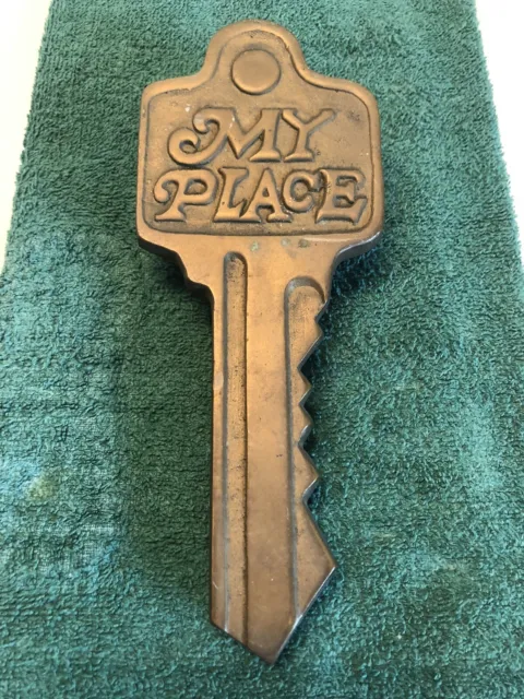 Vintage Solid Brass Key Shaped Door Knkcker