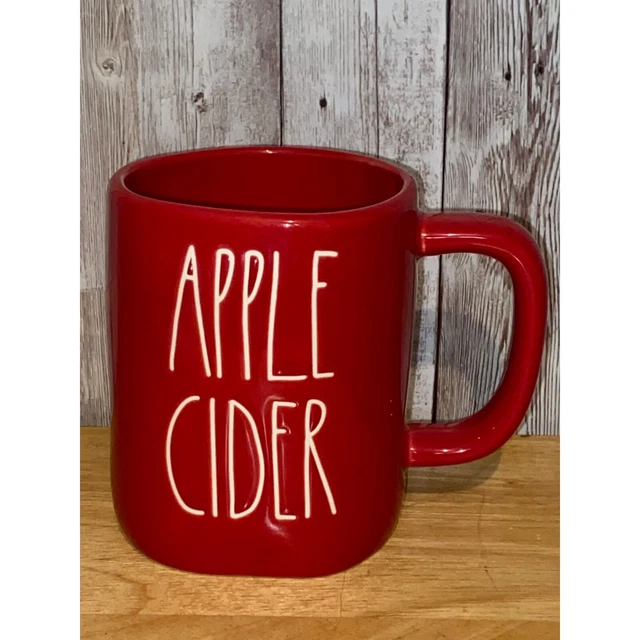 Rae Dunn Red Apple Cider Coffee Mug Cup Fall Halloween Decor