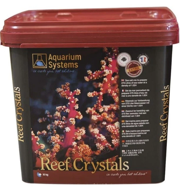 Aquarium Systems Reef Crystals Marine Salt 10kg Tub Reef Fish Tank New