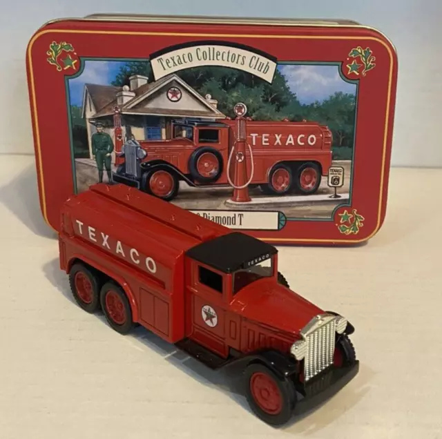 ERTL Texaco Collectors Club 1930 Diamond T 1/43 Scale Diecast Tin Box