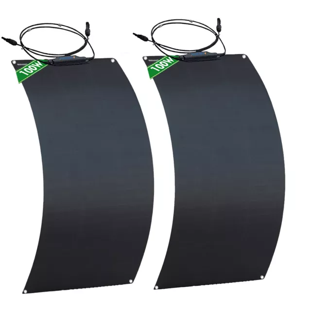 100W 200W 400W Flexible Solar Panel kit 12V Mono RV Marine Caravan Boat Rooftop