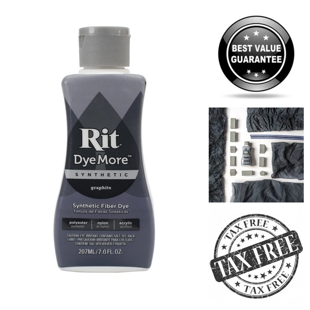 thumbnail image 2 of Rit Dye More Synthetic Fabric Dye 7oz - Graphite Color For Polyester, Acrylic, Nylon Blends 2 of 10
