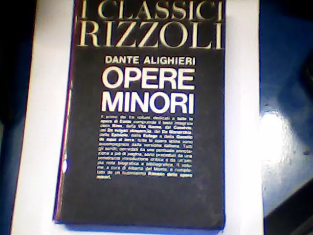 opere minori dante alighieri b0chjymdfm